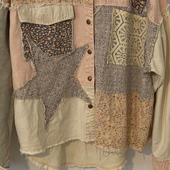 Oli & Hali Multicolor Patchwork Jean Jacket - Picture 4 of 8